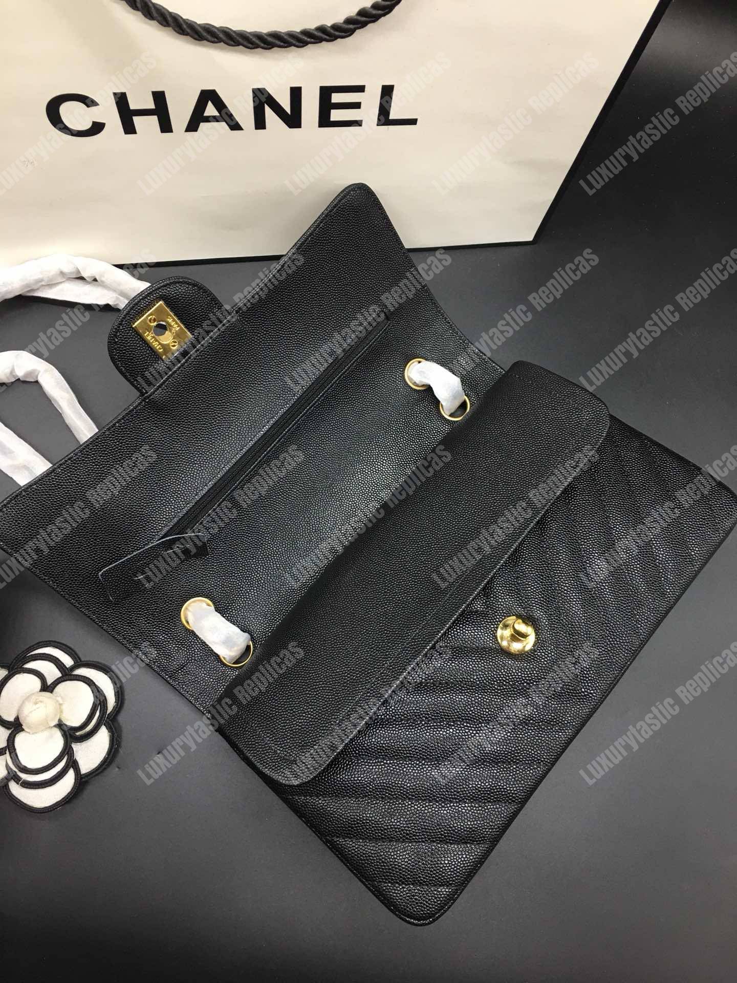 Ch*el classic medium handbag black