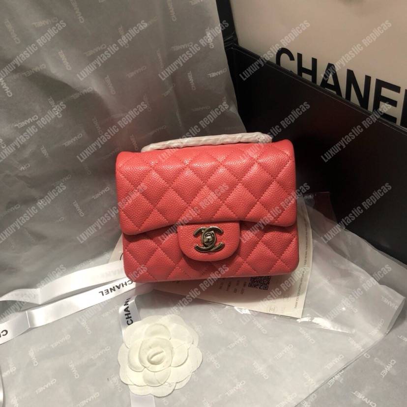 Ch*el mini flap bag red