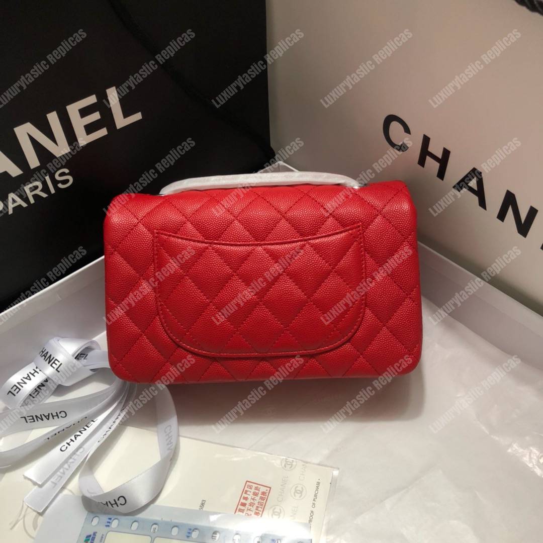Ch*el mini flap bag red