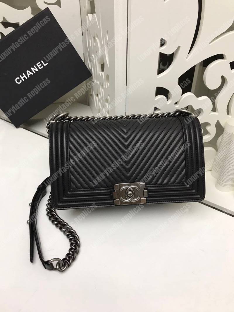 Ch*el boy handbag black