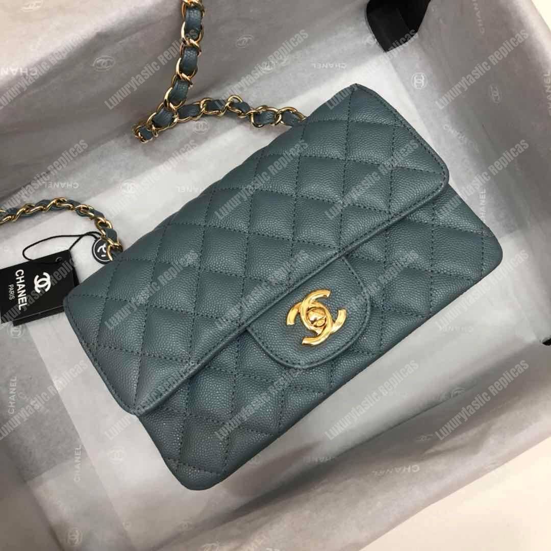 Ch*el mini flap bag dark grey