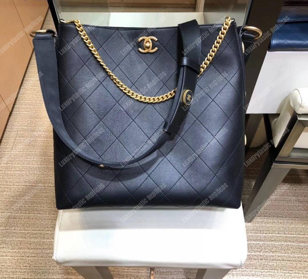 Ch*el hobo handbag black