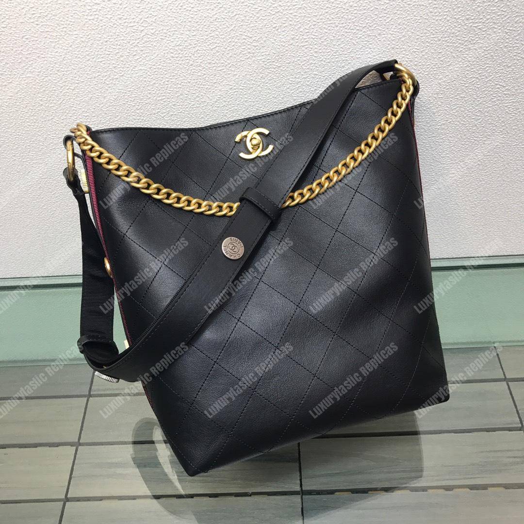 Ch*el hobo handbag black
