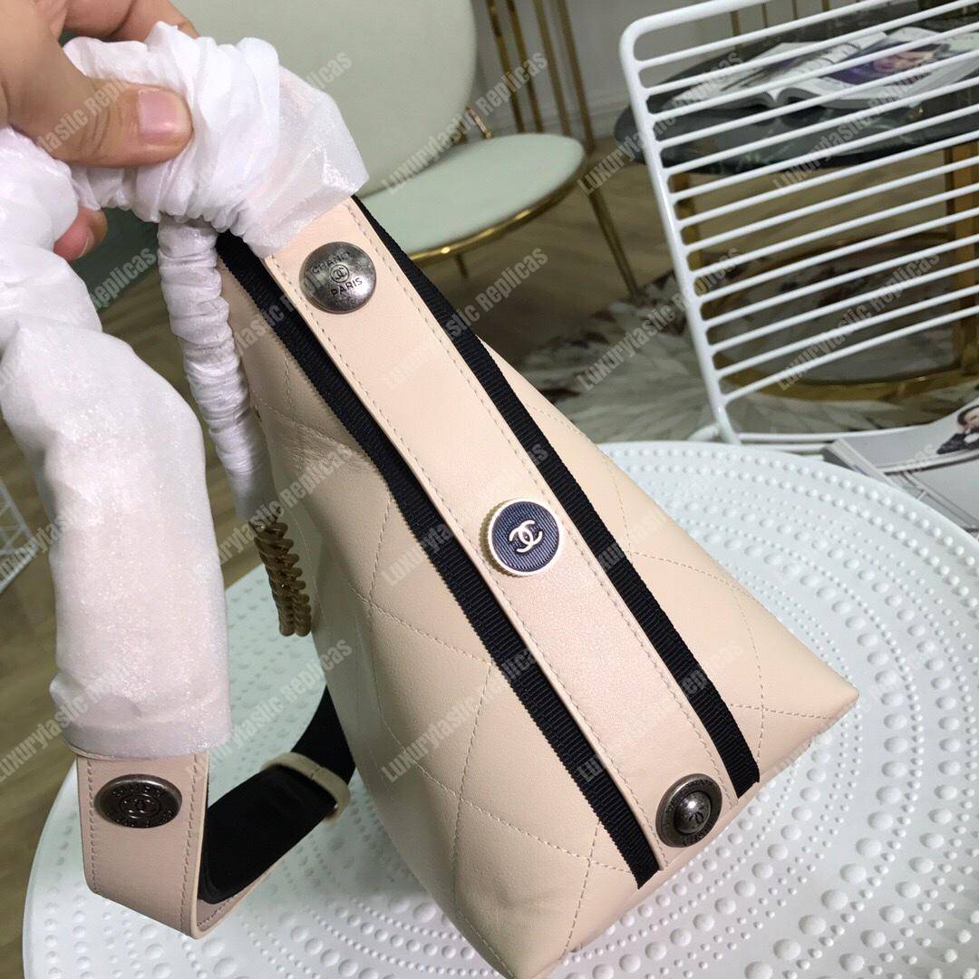 Ch*el hobo handbag white