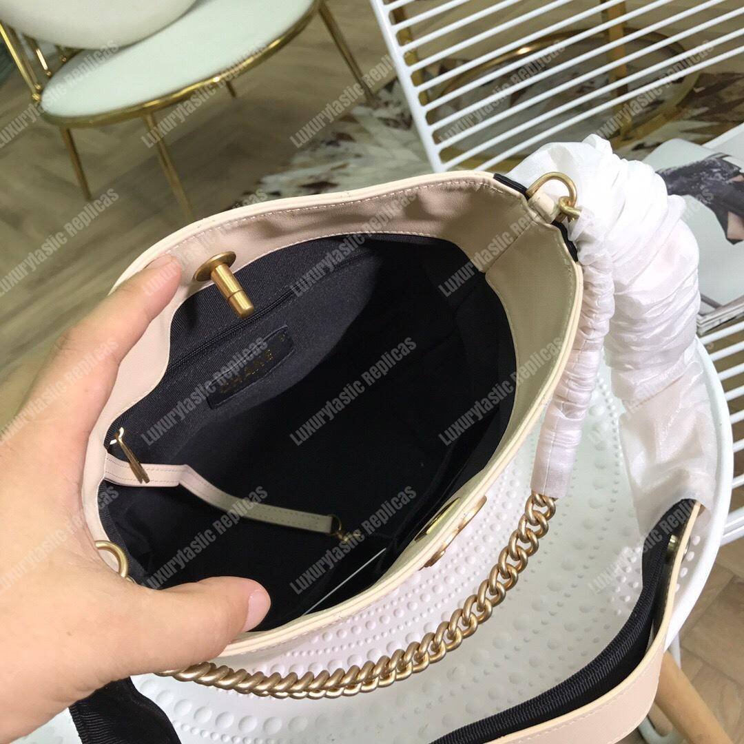 Ch*el hobo handbag white