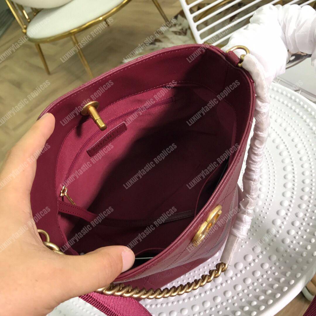 Ch*el hobo handbag burgundy