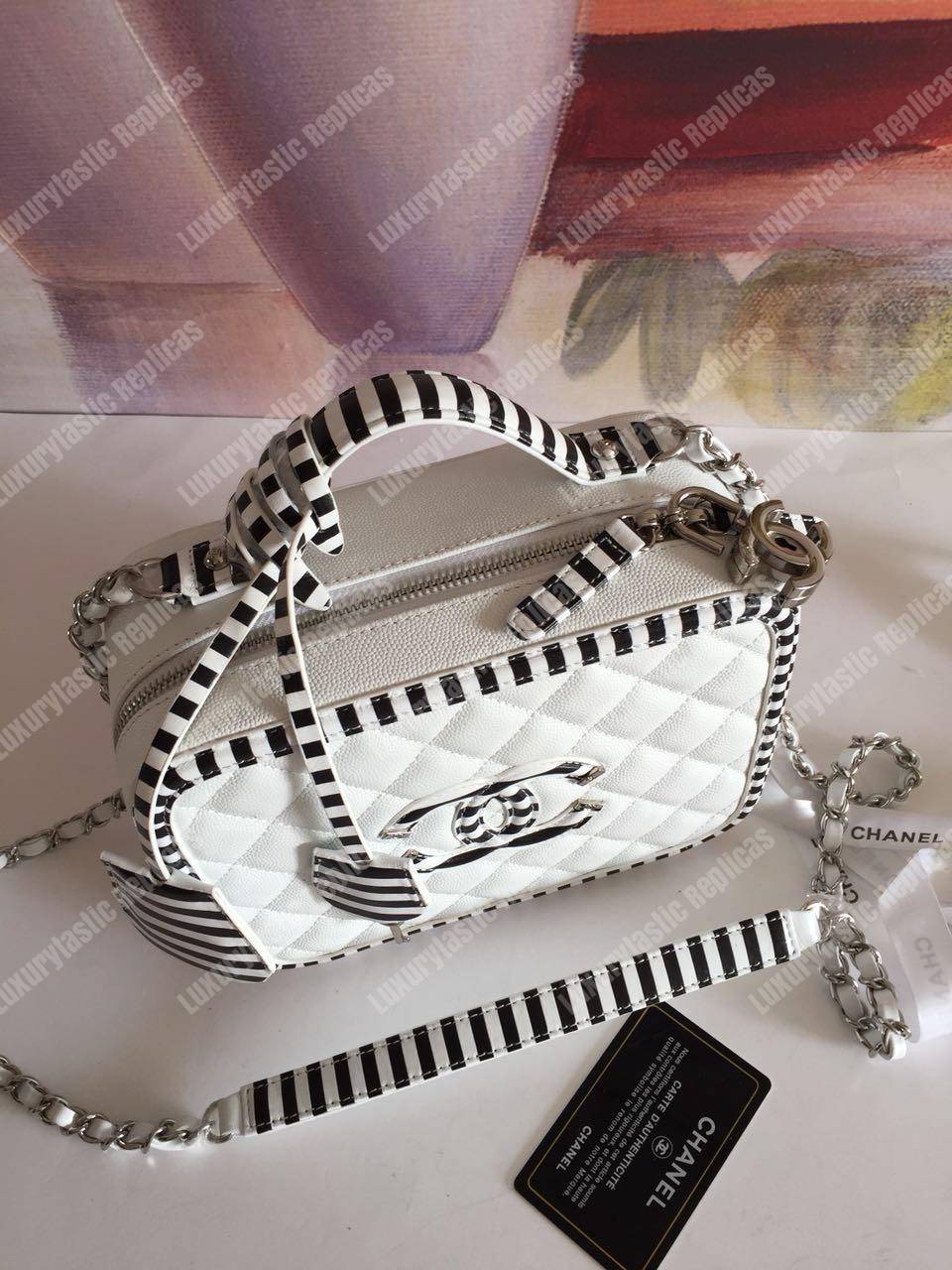 Ch*el medium vanity case white