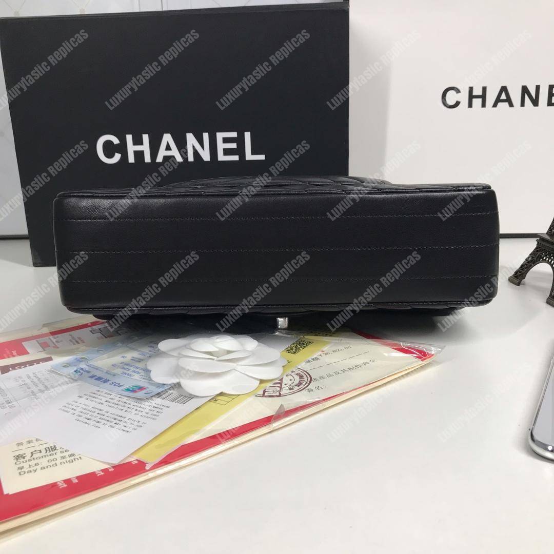 Ch*el classic medium handbag black