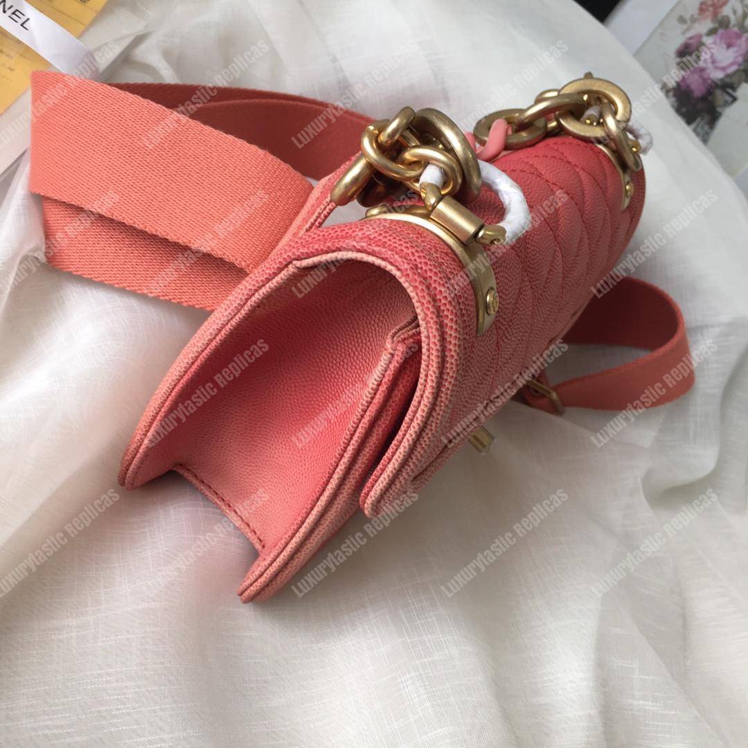 Ch*el flap bag coral