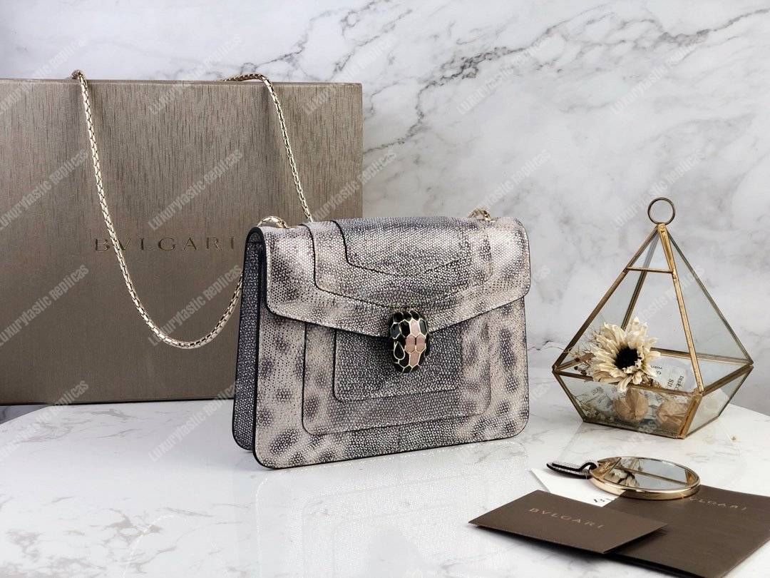 BVL Serpenti Forever Crossbody Bag Metallic