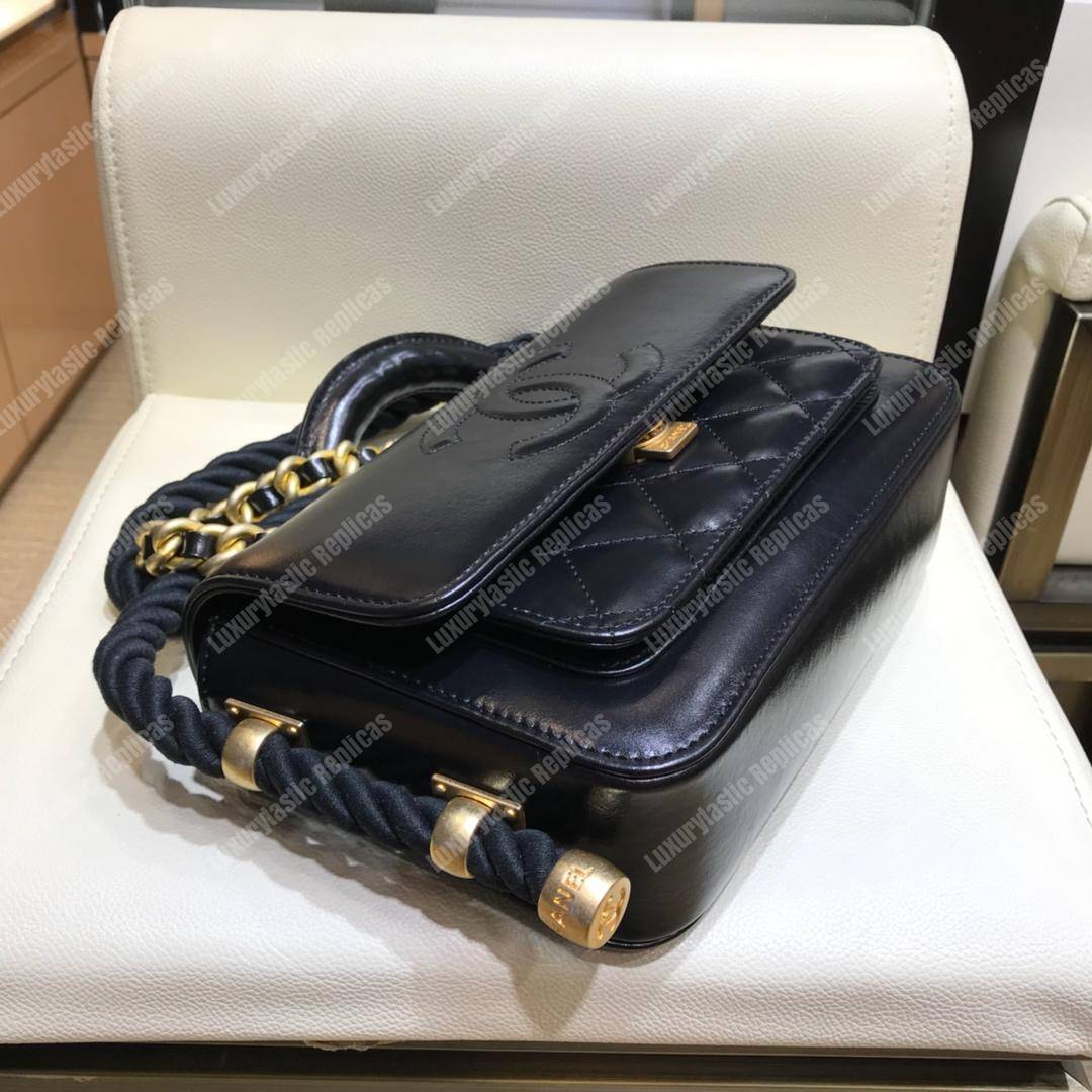 Ch*el flap bag black