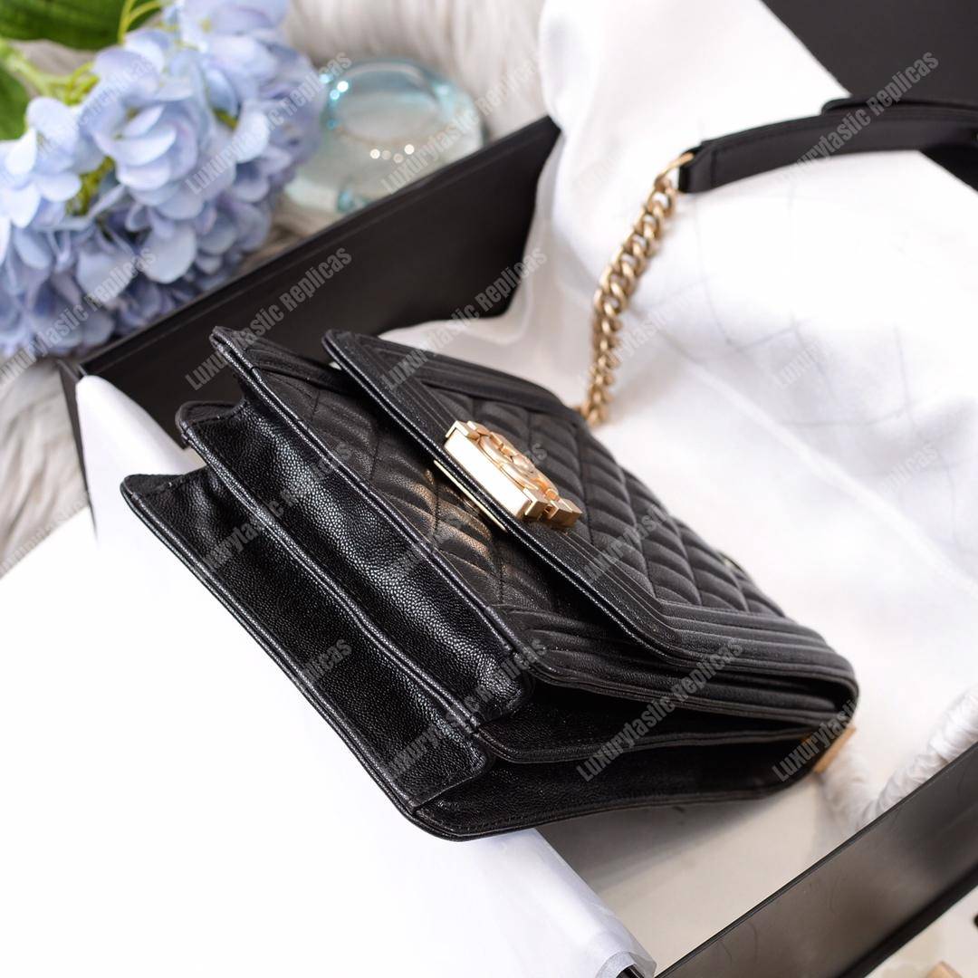 Ch*el boy handbag black