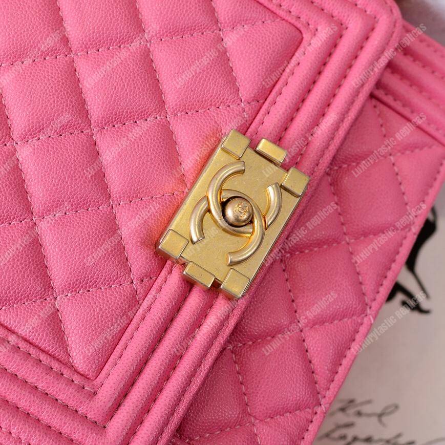 Ch*el boy handbag pink