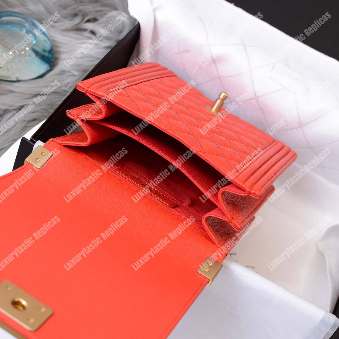 Ch*el boy handbag red