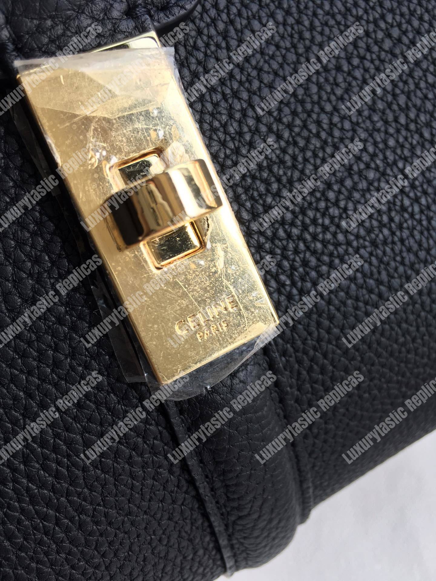 Ce**e small 16 bag in grained calfskin black