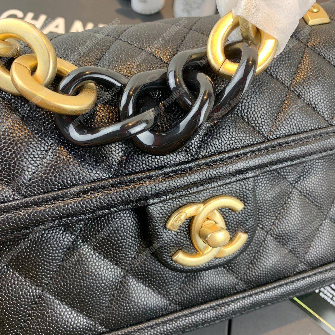 Ch*el flap bag black