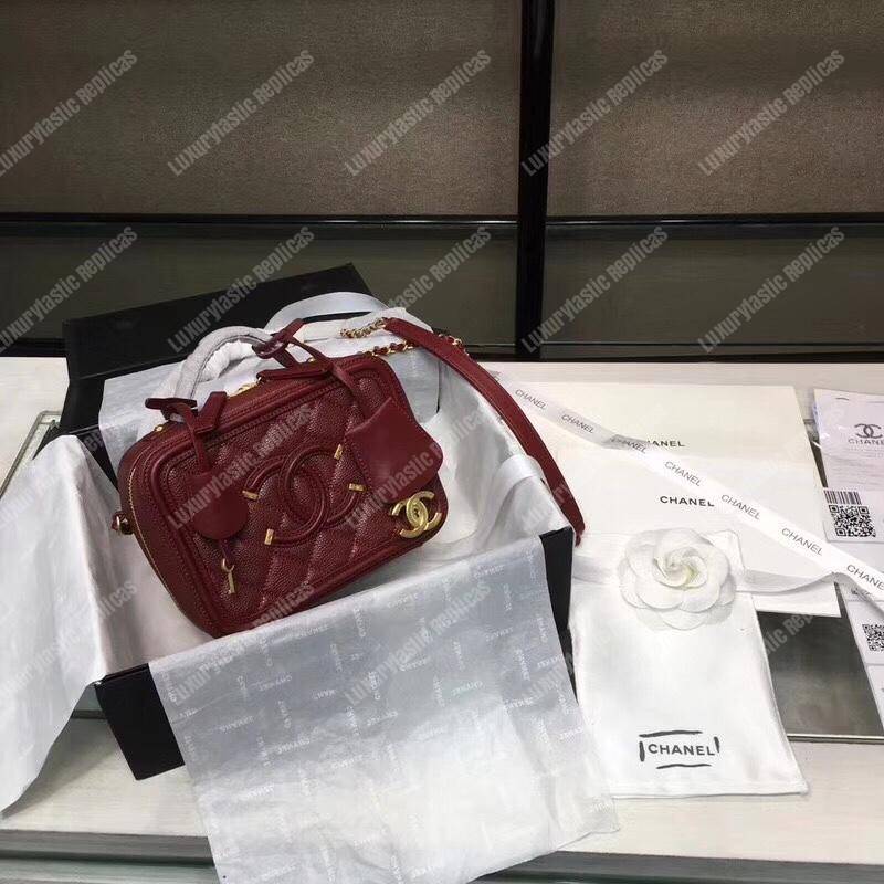 Ch*el small vanity case red
