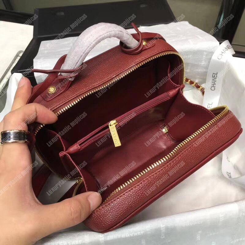 Ch*el small vanity case red