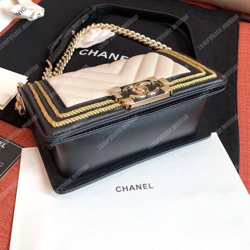 Ch*el small boy handbag white
