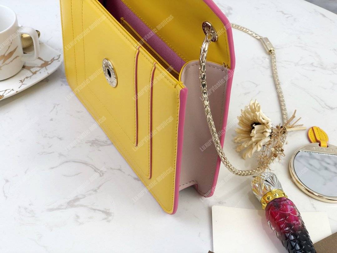 BVL Serpenti Forever Crossbody Bag Buttercup Citrine / Crystal Rose