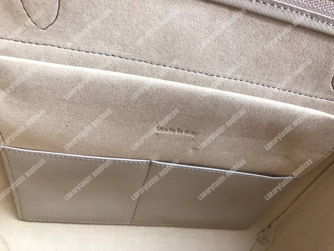 Ce**e mini belt bag in grained calfskin light taupe