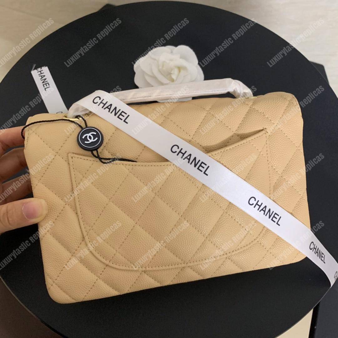Ch*el mini flap bag beige