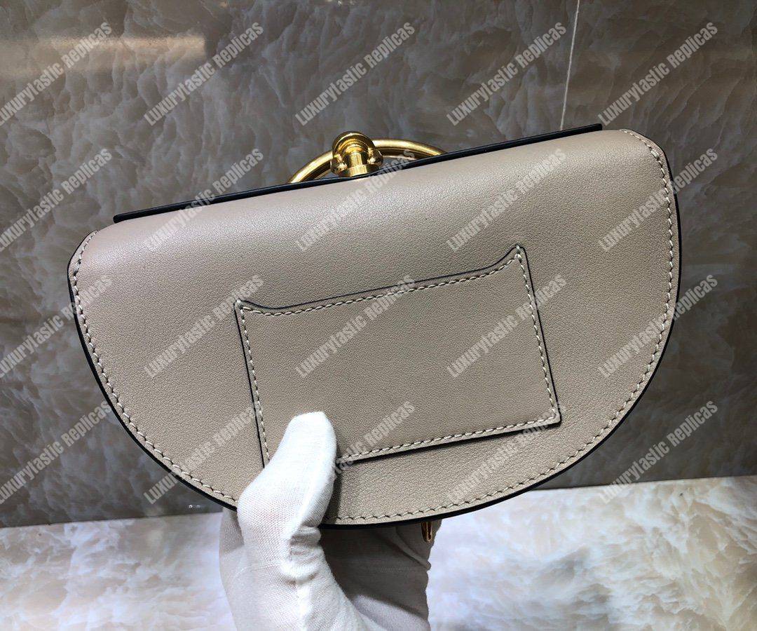 Chloe Small Nile Minaudière In Smooth Calfskin Grey