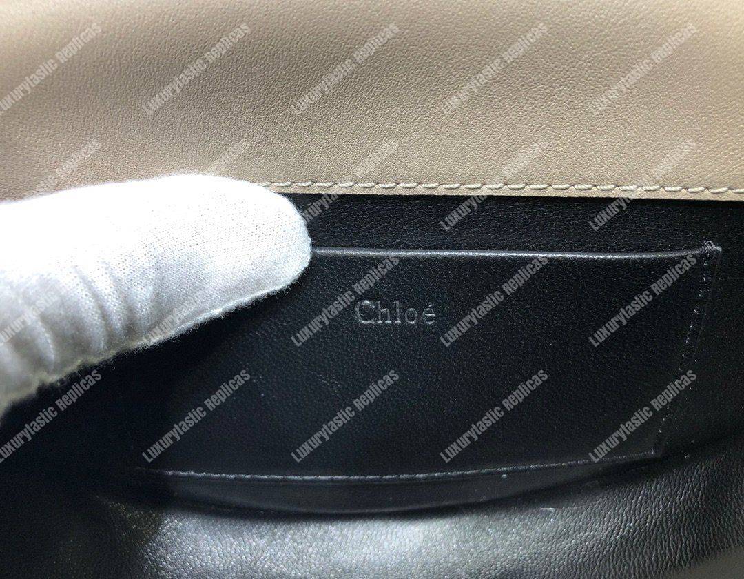 Chloe Small Nile Minaudière In Smooth Calfskin Grey