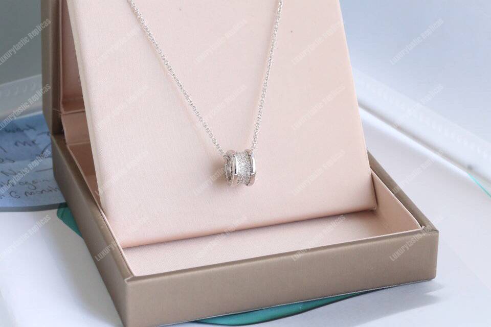 B*l*ai b.zero1 necklace with pavé diamonds