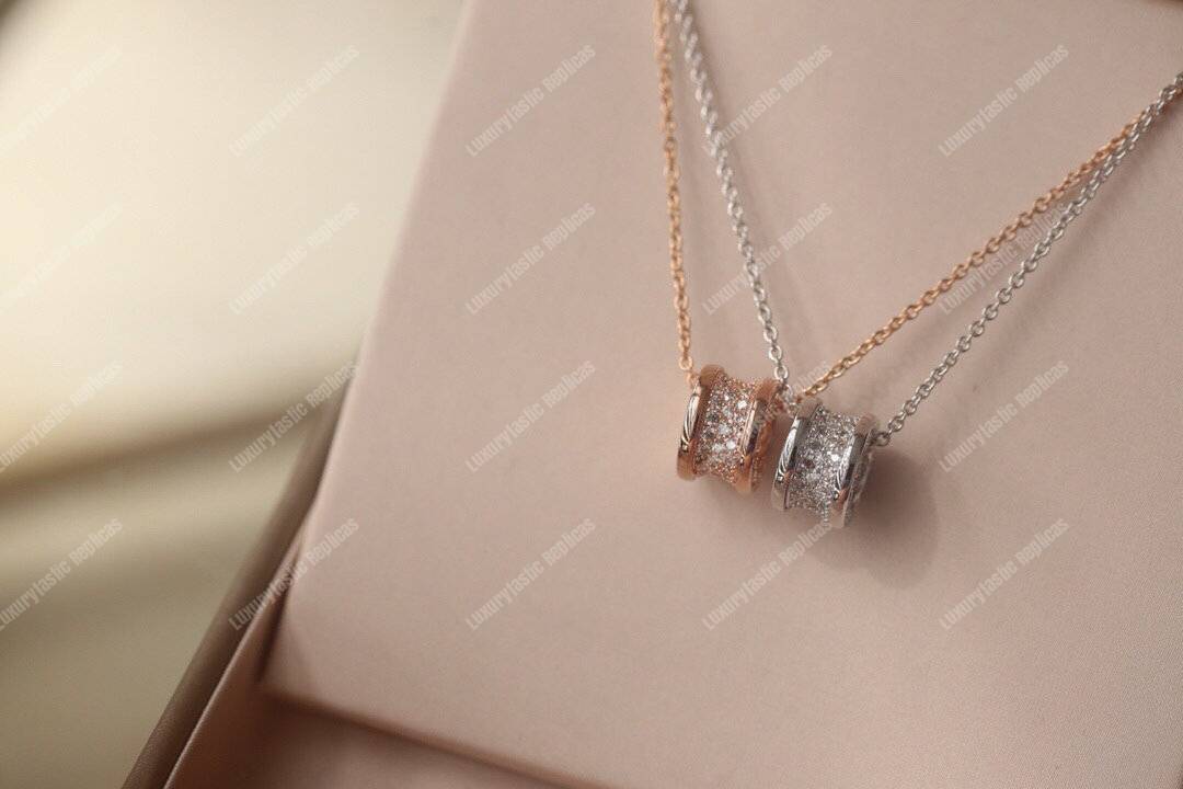 B*l*ai b.zero1 necklace with pavé diamonds