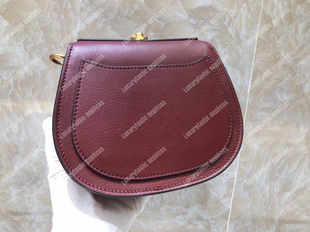 Chloe Small Nile Bracelet Bag In Smooth And Suede Calfskin Red