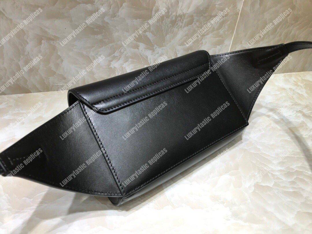 Chloe “C” Belt Bag In Shiny And Suede Calfskin Black