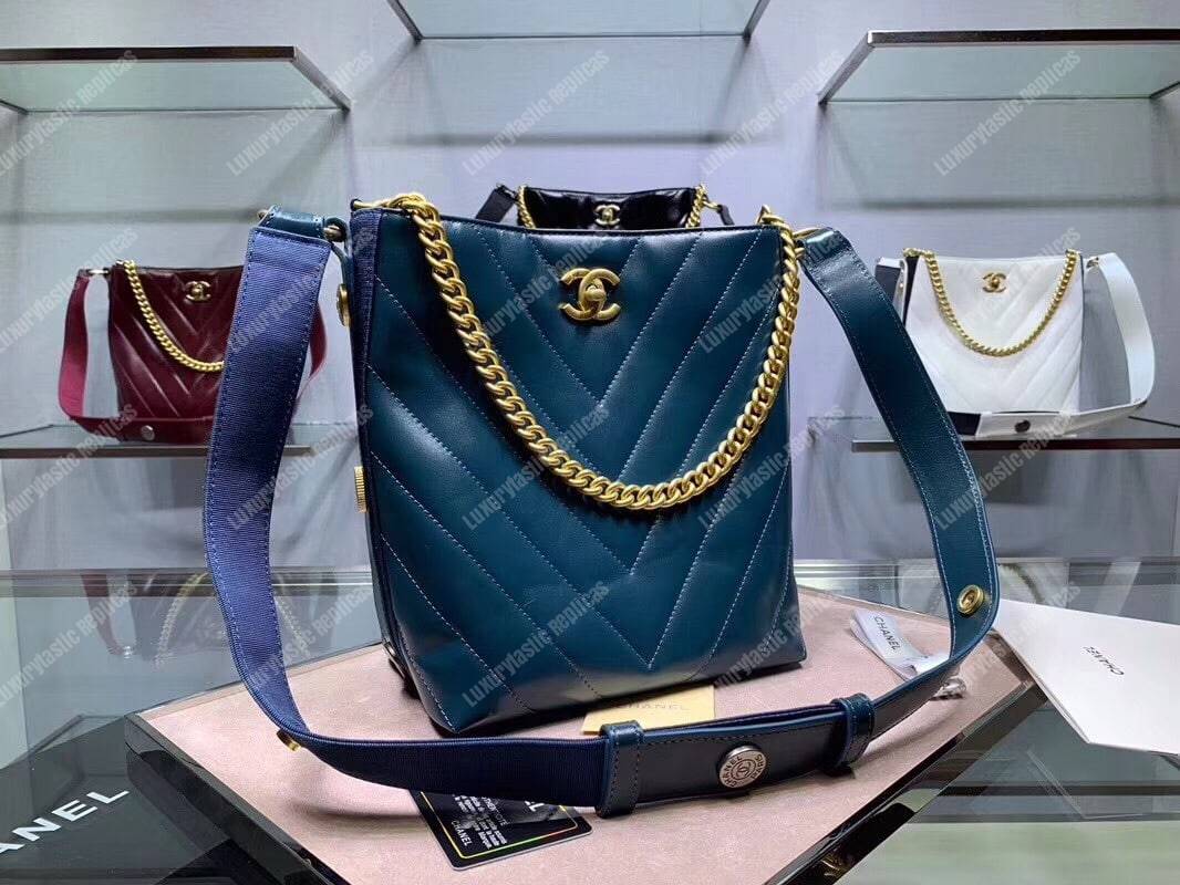 Ch*el hobo handbag blue