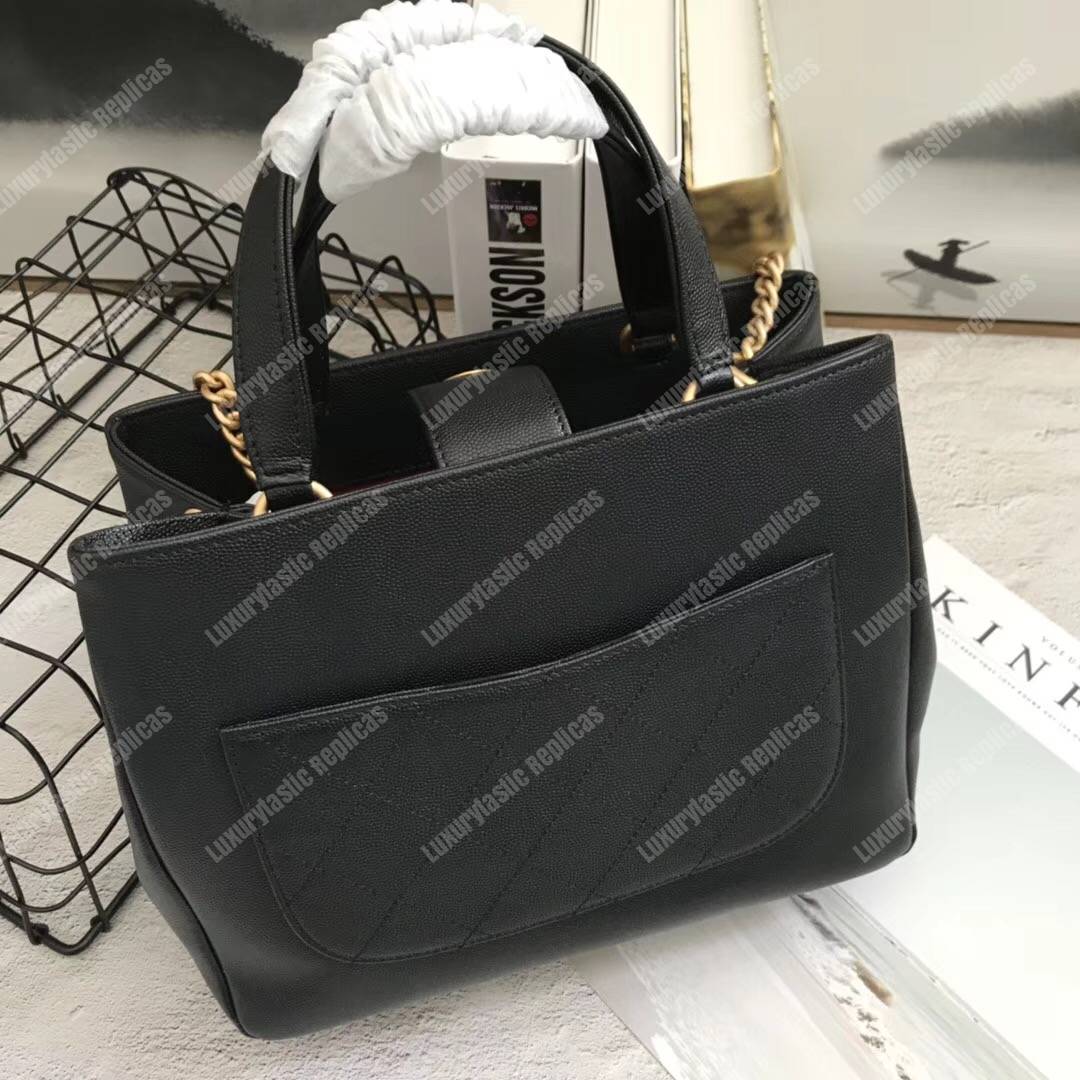 Ch*el large shopping bag black