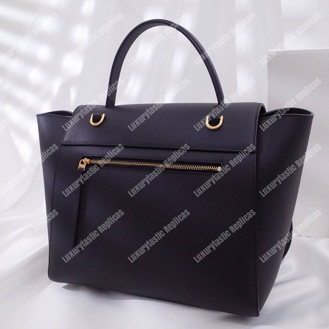Ce**e mini belt bag in grained calfskin black