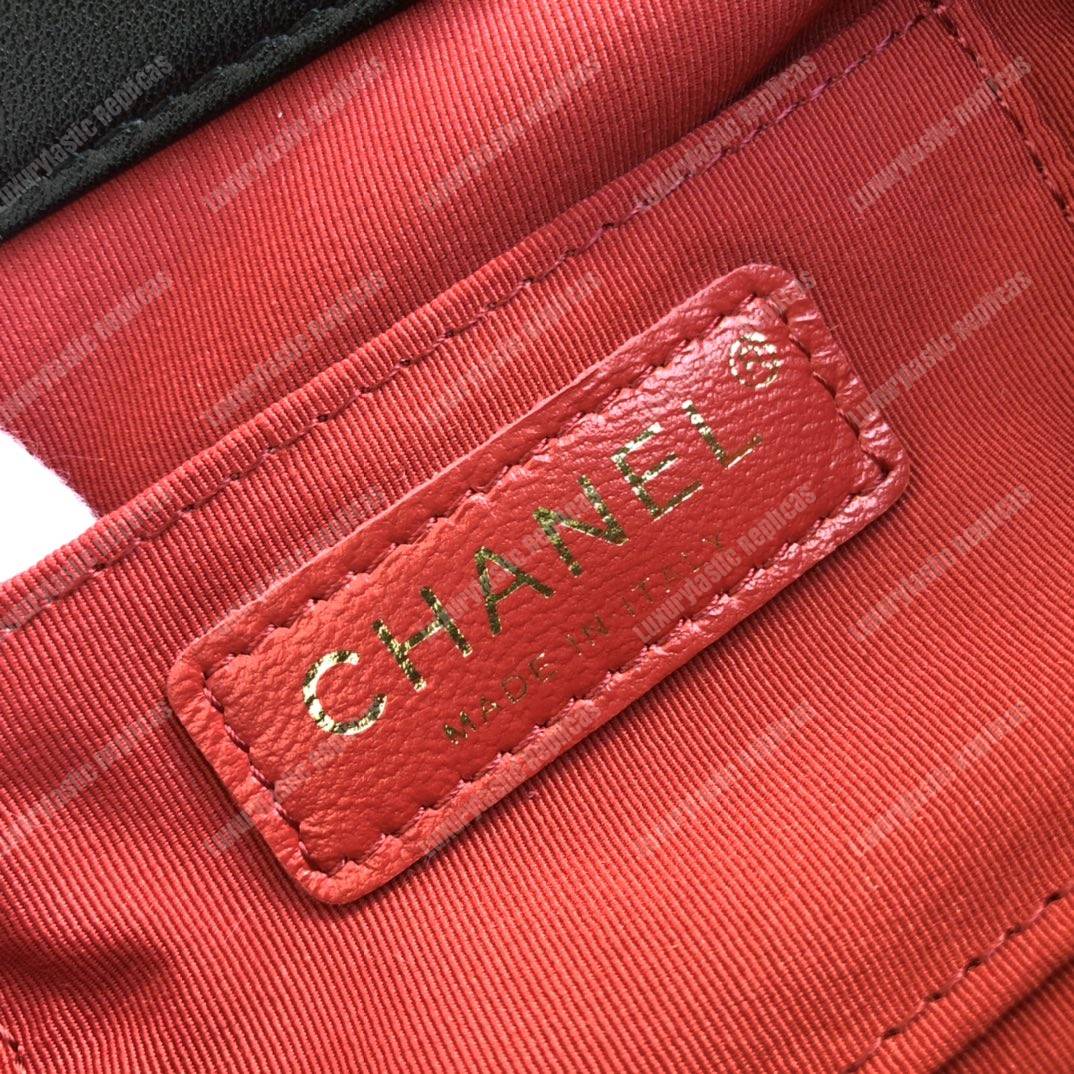 Ch*el small flap bag lambskin black