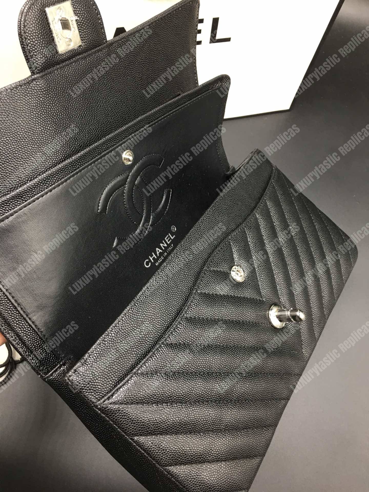 Ch*el classic medium handbag black