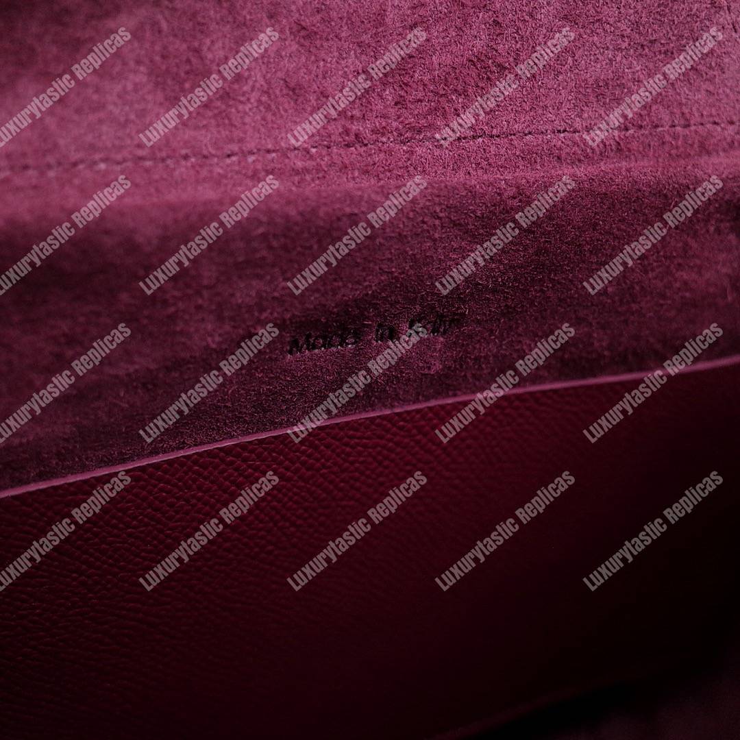Ce**e nano belt bag in grained calfskin raspberry