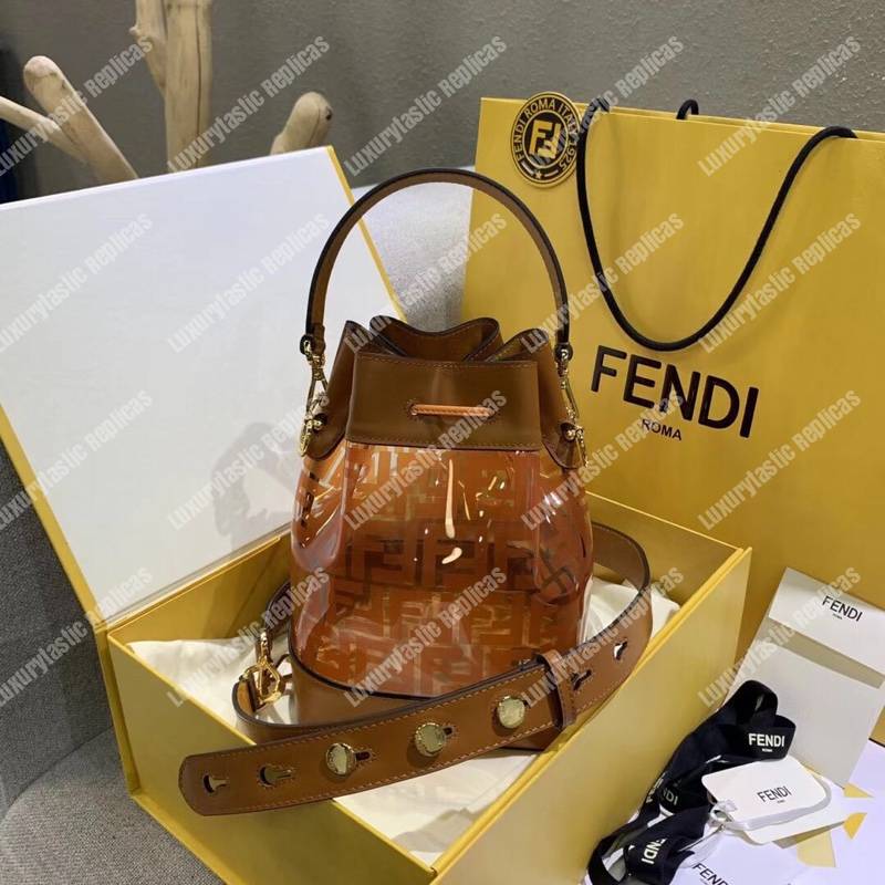 F**di mon tresor bag in polyurethane brown
