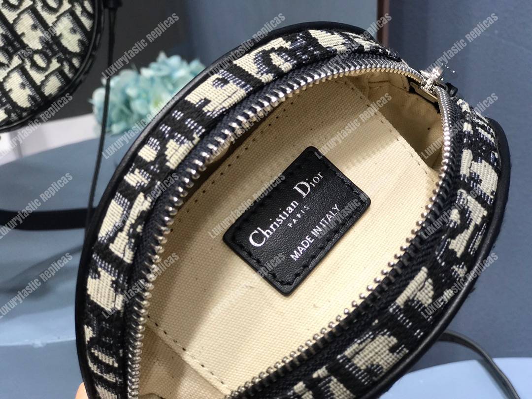 baby ball bag blue D*or oblique jacquard canvas