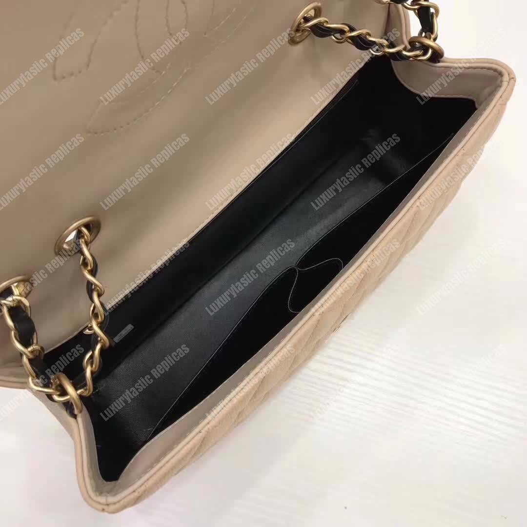 Ch*el flap bag beige
