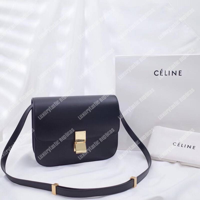 Ce**e medium classic bag in box calfskin anthracite