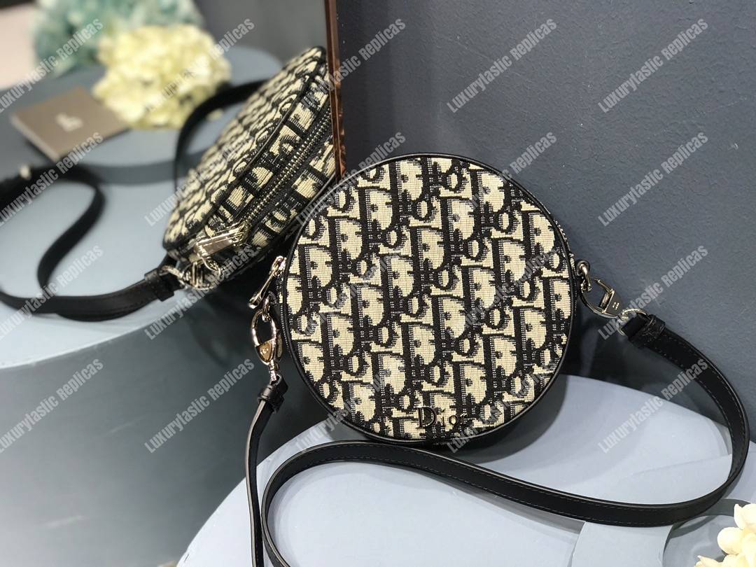 baby ball bag blue D*or oblique jacquard canvas