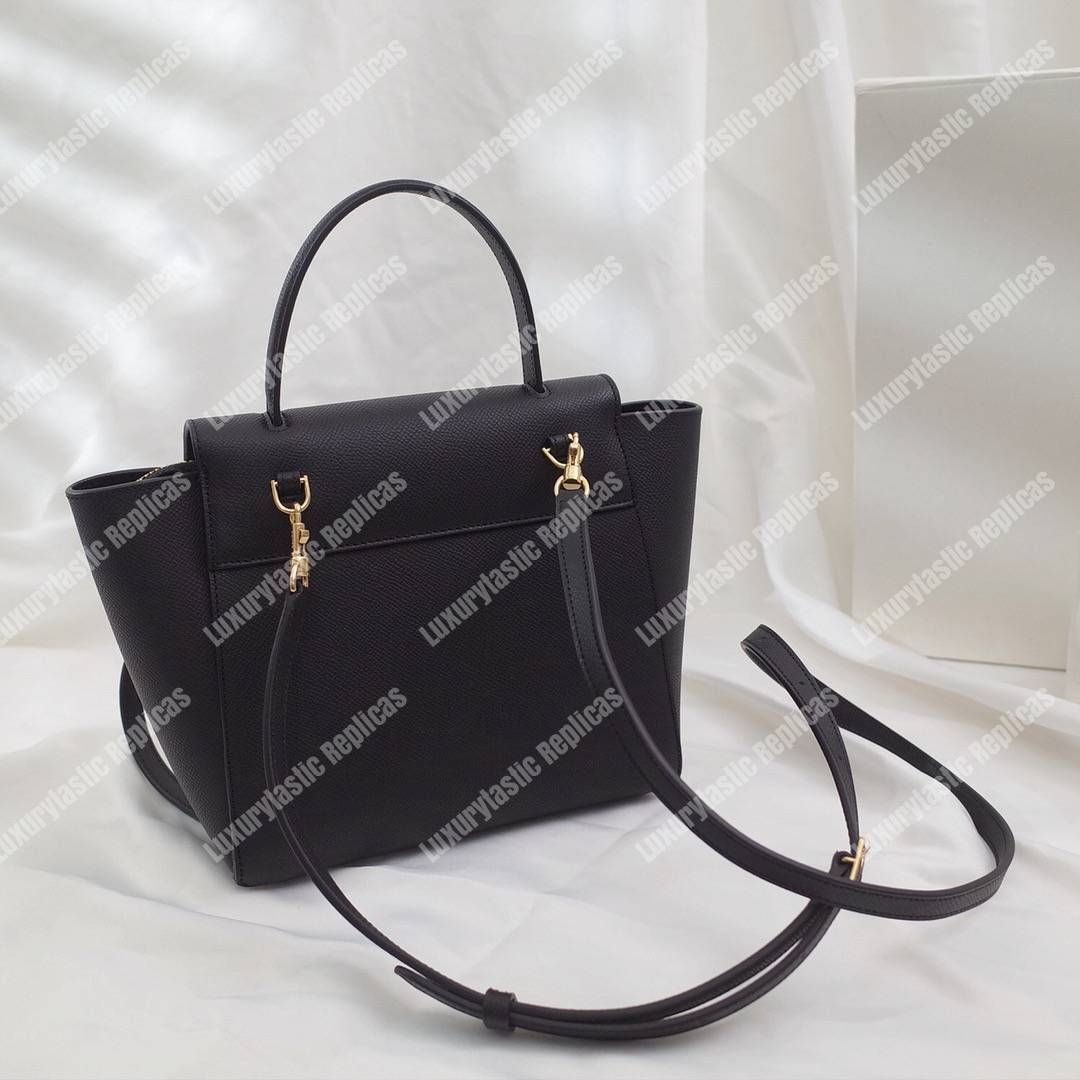 Ce**e nano belt bag in grained calfskin black