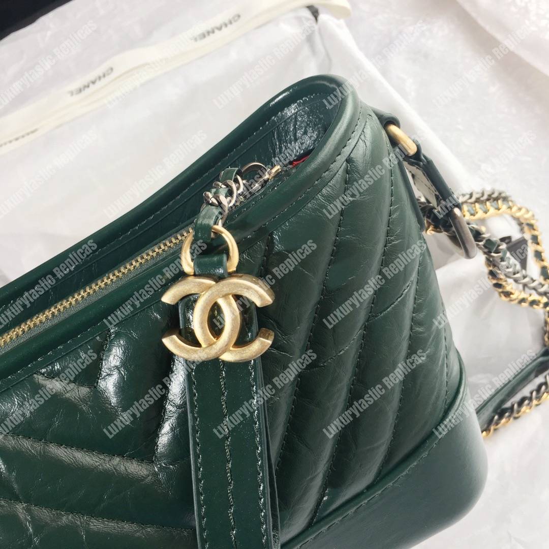 Ch*el’s gabrielle small hobo bag turquoise