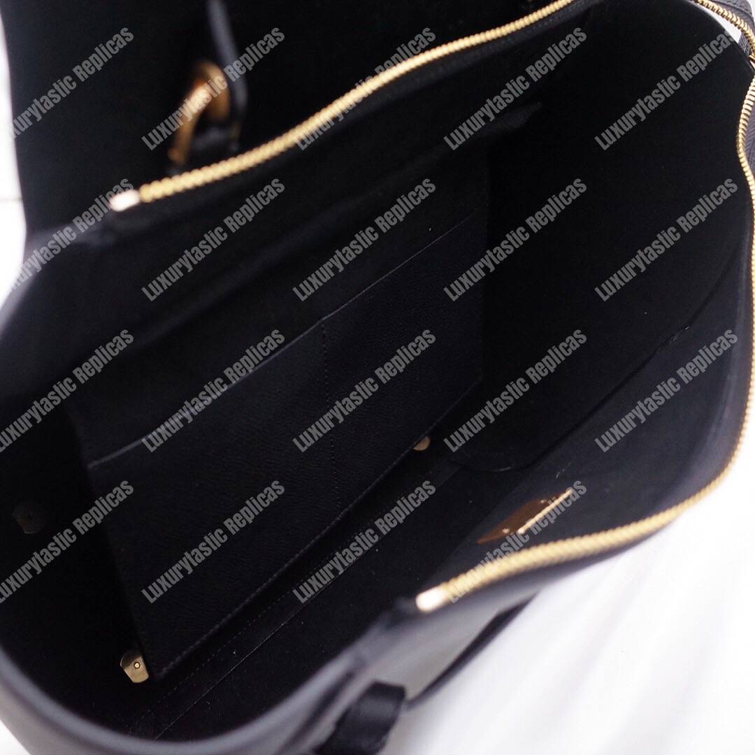 Ce**e mini belt bag in grained calfskin black