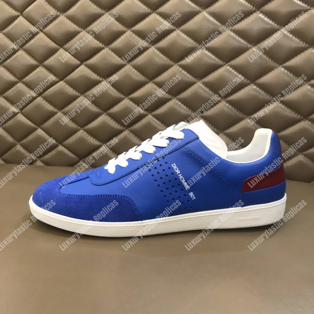 D*or “b01” sneaker blue suede calfskin & blue smooth calfskin