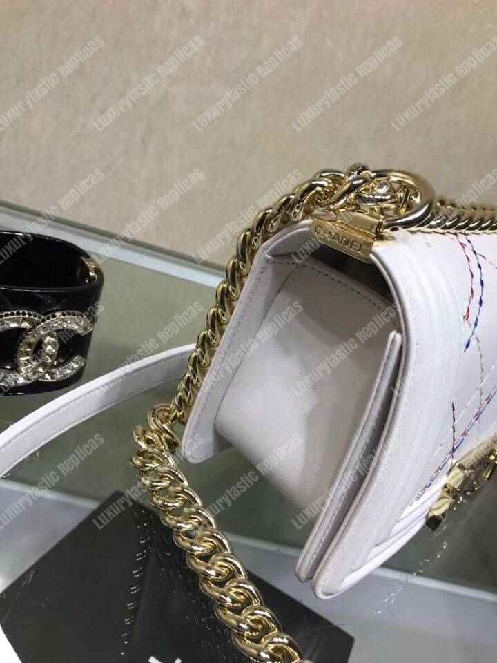 Ch*el small boy handbag white