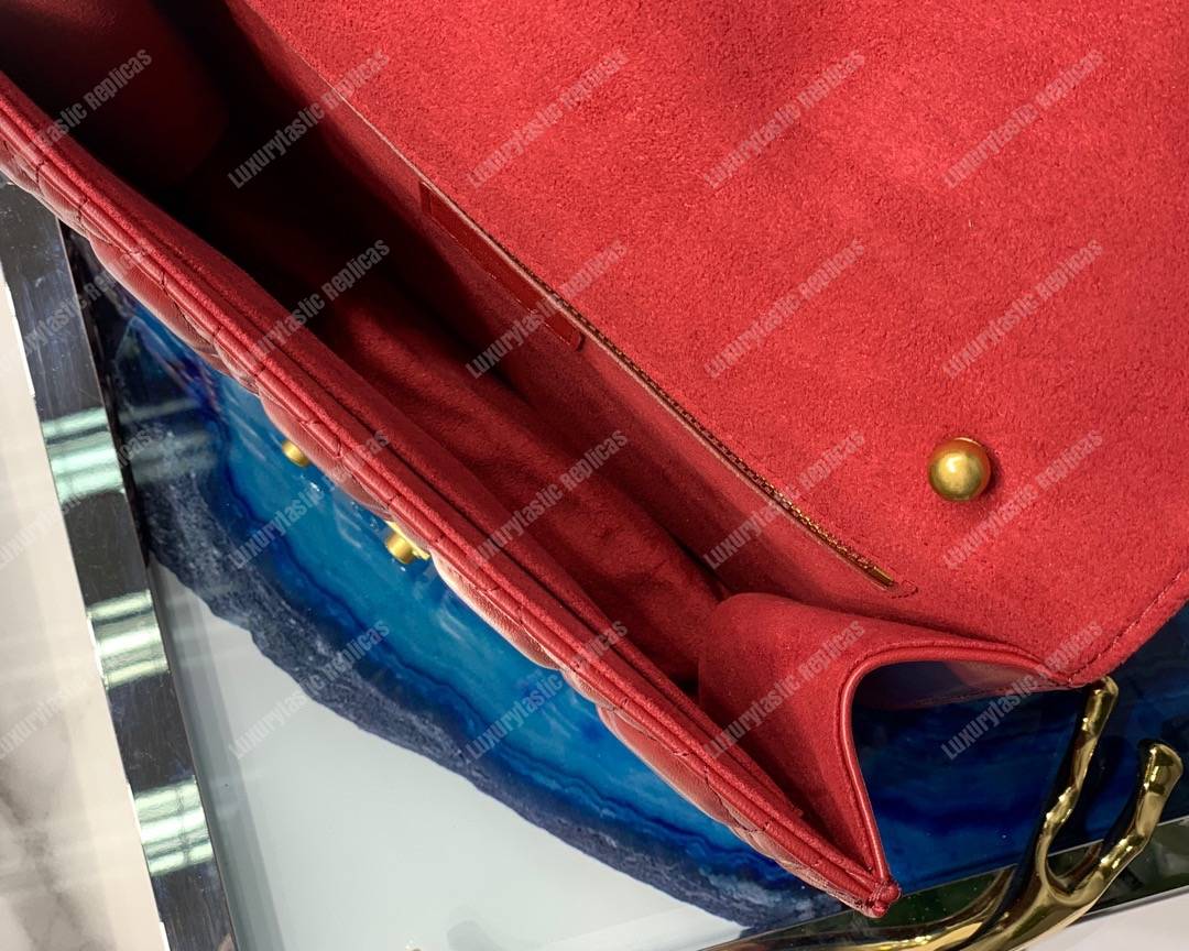 D*or lambskin D*oraddict flap bag burgundy