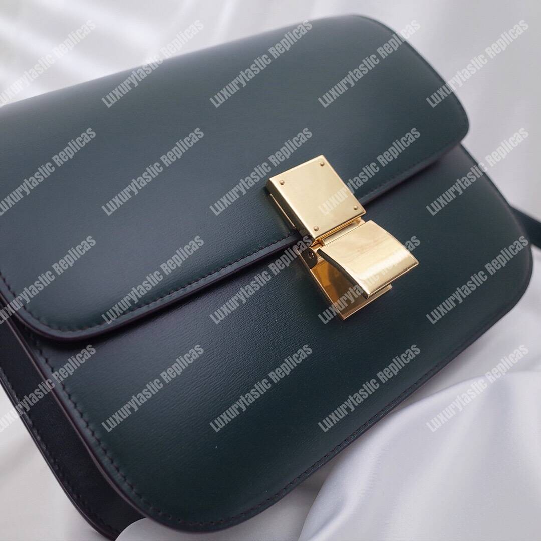 Ce**e medium classic bag in box calfskin amazone